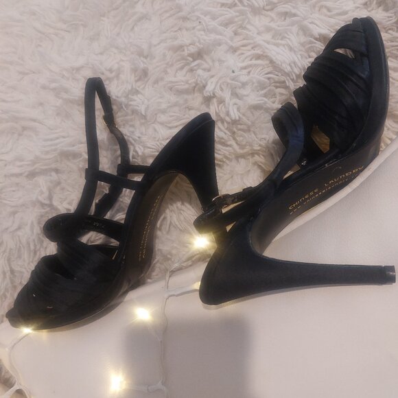 Chinese Laundry Black Strappy Stiletto Heels - Size 7.5 - Picture 2 of 4
